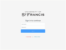 Tablet Screenshot of myusf.stfrancis.edu